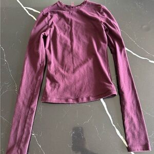 Skims Women's Long Sleeve Top - Plum